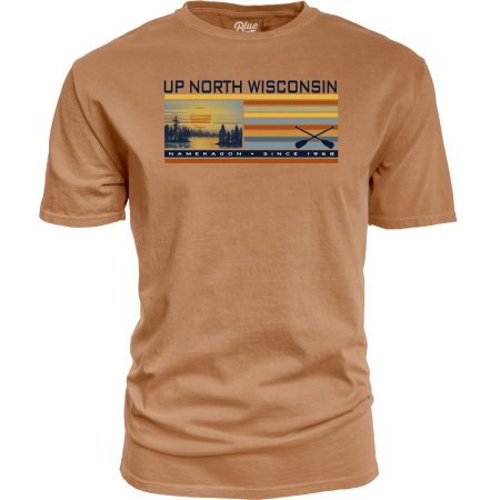 Up North Wisconsin Flag Cross Paddle T Shirt