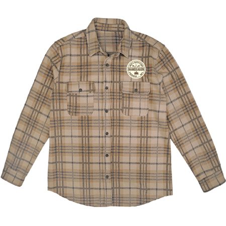 Button Down Knit Flannel Fleece-Namekagon Patch