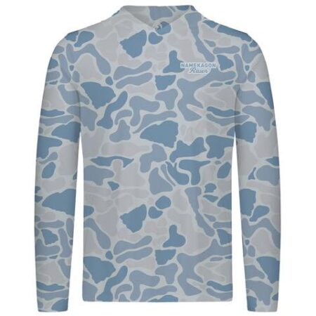 Blue Camo SPF Hooded Fishing Shirt